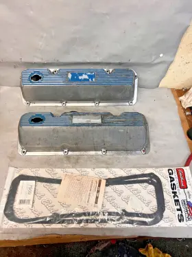 7214 Weiand Rare 351c Valve Cover Cleveland Cast Aluminum Boss 302 Ford Gasket
