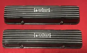 Wcv542-b Weiand 1955-59 Sbc Chevy Staggered Valve Covers 265 And Early 283