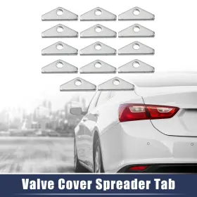 X Autohaux 703820125419 14 Pcs 1-1/2 Inch Valve Cover Spreader Tab Replace For Big Block Chrome Tone