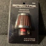 Spectre 3991 Chrome Plated Mini Breather Filter, Red New Fits 3/8"- 1/2" 8-12MM. Price: $14.88.
