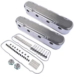 2PCS Aluminum Finned Valve Covers W/ Coil Mounts 241-181 For Chevy Ls Polished New. Price: $149.00.