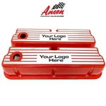 Ford 289, 302, 351 Windsor Red Valve Covers - Wide Fin Custom Ansen Usa New. Price: $275.00.