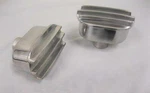 Two Polished Aluminum Nostalgic Finned Valve Cover Pair - 2 Breathers New. Price: $53.76.
