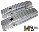 Aluminum Chevy Sb 283-400 Short Valve Covers Full Finned Polished New. Price: $111.04.