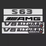 Black S63 Amg V8 Biturbo 4MATIC+ Trunk Fender Badges Emblems For Mercedes W222 New. Price: $48.99.