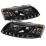 Audi 05-08 A6 Black Projector Headlights Led Daytime Running Drl 06 07 New. Price: $311.07.