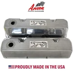 Ford 351 Cleveland Polished Valve Covers Cougar Logo- Die-cast Aluminum- Ansen New. Price: $325.00.