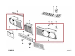 Bmw Front Headlight Grille Series E30 Right Left 51131876091 51131876092 New. Price: $255.11.