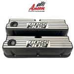Ford Boss 302 Windsor Black Valve Covers - Wide Fin Style Ansen Usa New. Price: $275.00.