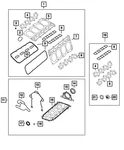 Genuine Mopar Cylinder Head Cover Gasket Kit 68526603AA New. Price: $6.79.