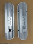 Vintage Pontiac Mickey Thompson M/t Finned Aluminum Valve Covers Holley Used. Price: $180.00.