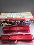 N.o.s. Moroso Mopar Small Block Valve Covers Red Anodized New. Price: $440.00.