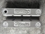 Oldsmobile V8 Script Aluminum Valve Covers Rare Vintage New. Price: $600.00.
