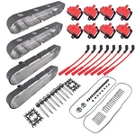 Cast Aluminum Valve Covers W/ Coil Pack And Wires For Gm LS1 LS2 LS3 LS6 Black New. Price: $247.90.