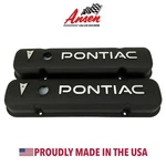 Gm Pontiac Valve Covers Black Raised Letter Logo Die-cast Aluminum Ansen Usa New. Price: $225.00.