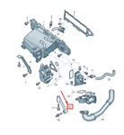 Audi Q5 8R Engine Regulating Flap Support Bracket 04L129723A Original New. Price: $44.75.