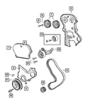 Genuine Mopar Timing Belt Cover 4884410AA New. Price: $49.36.