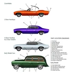 Rocker Seal Cover Trim For 1960 Chevrolet Corvair Coupe Sedan Unpainted Front New. Price: $158.20.