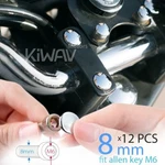 Kiwav Chrome Bolt Cap Screw Cover Hole Plug Fits M8 (6MM Allen Key) X12PCS New. Price: $12.99.