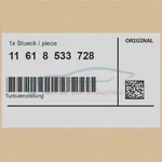 Genuine Bmw 11618533728 - Turbulence Line Neu. Price: $112.18.