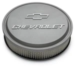 Proform 141-832 14" Chevrolet Slant Edge Aluminum Air Cleaner Gray W/ Bowtie New. Price: $180.95.