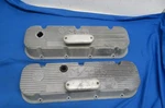 Vintage Chevy 427 M/t Aluminum Finned Valve Covers Mickey Thompson W/ Breathers Used. Price: $150.00.