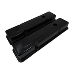 Black Steel 1958-86 Chevy Sb 283 305 327 350 400 Smooth Valve Covers Short Style New. Price: $65.12.