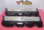 2 Bowtie Chevrolet Aluminum Valve Covers For Chevy R07 Nascar Used. Price: $150.00.