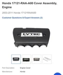 Honda Valve Cover Set New. Price: $100.00.