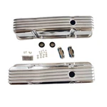 1 Set Shlpdfm Polished Aluminum Finned Tall Valve Covers Fits For Sbc Small B... New. Price: $191.01.