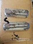 1982 83 84 1985 Cadillac 4.1 Ht 4100 V8 Chrome Valve Covers Eldorado Deville Used. Price: $120.00.