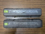 Gm 3767493 Corvette Aluminum 7-FIN Valve Covers Straight Hole Pattern Pair Used. Price: $265.00.