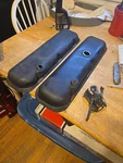 Gm Chevrolet Stamped Steel Valve Covers, Big Block Chevy 396 402 427 454 Bbc Oem Used. Price: $213.75.