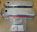 Spc 6100POL Bb Chevy Tall Flamed Valve Covers, Polished Aluminum, W/hardware New. Price: $179.99.