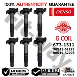 Genuine Denso X6 Ignition Coils For 2016-2021 Lexus Toyota 3.5L V6, 90919-02273 Remanufactured. Price: $134.60.