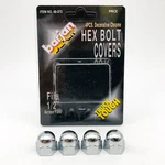 4PK Chrome 1/2" Hex Bolt Covers Metal Acorn Nut Caps Custom Car Truck Motorcycle New. Price: $8.99.