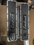 Bbc Chevy V-8 396 454 Edelbrock Valve Cover 4280 Elite Series Finned Tall Used. Price: $160.00.