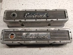 Edelbrock Valve Covers 4249 Model Used. Price: $175.00.
