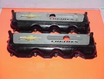 Bowtie Chevrolet Aluminum Valve Covers 17802727 For Chevy R07 With Holes Used. Price: $75.00.