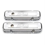 Edelbrock 4457 Signature Series Chrome Valve Cover Set, Fits Pontiac V8 New. Price: $88.95.