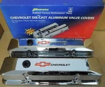 Proform 141-117 Bowtie Sb Chevy Tall Chrome Aluminum Valve Covers W/baffles New. Price: $239.99.