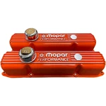 Nos Mopar 383 400 440 Orange Die-cast Aluminum Valve Covers W/ Logo Breathers New. Price: $295.00.