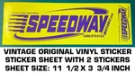 Speedway Motors Shop - Vintage Original Vinyl Decal Sticker Sheet Racing Used. Price: $8.74.