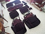 1985-1988 86 87 Cadillac Deville Fleetwood Fwd Seat Cover Set Front Rear Cherry New. Price: $400.00.