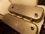 Dart Cast Tall Aluminum Bbc Valve Covers Vacuum Pump Fitting Big Block Chevy Remanufactured. Price: $449.00.