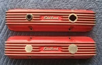 Vintage Edelbrock Small Block Chevy Sbc Tall Finned Aluminum Valve Covers 327 Nr Used. Price: $199.95.