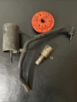 283 Chevrolet Complete Road Draft Tube, Crank Hub, Oil Filter Housing Used. Price: $119.00.