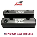 Ford 351 Cleveland Valve Covers Black Cougar Logo- Die-cast Aluminum- Ansen Usa New. Price: $295.00.