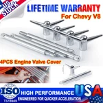 4PC 9824 Chrome Valve Cover T-bar Wing Bolts 1/4-20 Hold Down For Sbc Bbc Chevy New. Price: $12.59.
