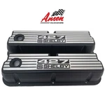 Ford 427 Cs Shelby Logo Tall Windsor Valve Covers - Wide Fin Black Ansen Usa New. Price: $275.00.